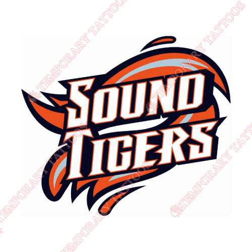 Bridgeport Sound Tigers Customize Temporary Tattoos Stickers NO.8981